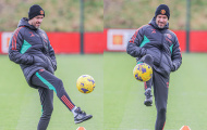 Hạ Villa, Ten Hag nổi hứng phô diễn kỹ thuật trên sân tập Man Utd