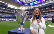 Laura Woods diện váy ngắn, hút mọi ánh nhìn ở Bernabeu