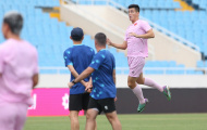 Đội tuyển Việt Nam luyện tập bóng bổng và dứt điểm trước trận gặp Philippines