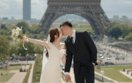 Cựu sao U23 Việt Nam chia sẻ ảnh cưới lãng mạn tại Paris