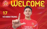 Võ Minh Trọng chính thức gia nhập CAHN, mặc áo số 17