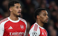 Saliba và Timber vắng mặt khi Arsenal đấu Kairat Almaty