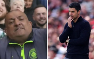 Cổ động viên Man City thực hiện cử chỉ chế nhạo Arsenal