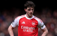 Rice cùng 4 sao Arsenal vắng tập trước trận Sporting