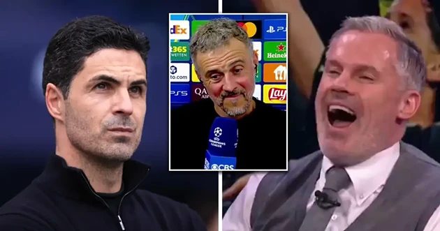 Enrique xúi Carragher mời Arteta đi tiệc trước chung kết C1