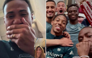 Gabriel Magalhaes rơi nước mắt ngày Arsenal vô địch