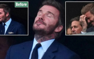 Biểu cảm của Beckham thay đổi theo màn trình diễn của tuyển Anh