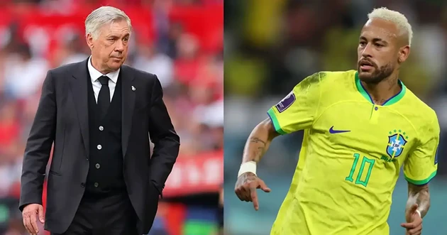Phản ứng của Neymar khi Ancelotti cho dự bị