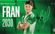 Real Betis chiêu mộ thành công Fran Garcia từ Real Madrid