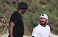 Beckham ngước nhìn thần tượng Michael Jordan ở Ibiza