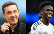 Neville không bất ngờ khi Vinicius chọn Real thay vì Arsenal