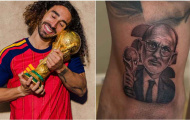 Marc Cucurella thực hiện lời hứa xăm hình De la Fuente