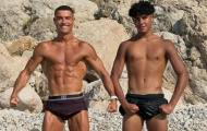 Ronaldo đọ cơ bắp cùng con trai 16 tuổi tại Mallorca