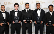 Declan Rice ghi điểm với phản ứng sau khi Bruno Fernandes thắng giải PFA