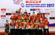 Nhật Bản vô địch thuyết phục ở giải cầu lông đồng đội châu Á