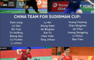 Cầu lông Trung Quốc mang 'hổ báo' tới Sudirman Cup