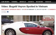 Bugatti Veyron về Việt Nam 'chấn động' webstie nước ngoài