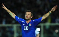 Không đá được, Cassano cũng có tên đến EURO 2012