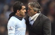 HLV Mancini: Tôi không đối xử Tevez như với con chó