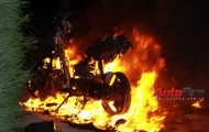 Lại thêm xe SH cháy thành tro ở Nha Trang