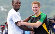 Hoàng tử Harry và Usain Bolt 'nhắng nhít' trên đường piste