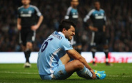 Aguero khiến Man City hụt hơi vì chấn thương “củ chuối”