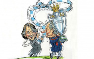 Biếm họa: Sir Alex run sợ trước Mancini
