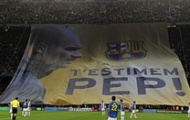 Video La Liga: Băng-rôn không lồ chia tay Pep Guardiola