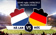 Tường thuật trực tiếp EURO 2012: Hà Lan 1-2 Đức (KT)