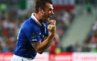 Video Euro 2012: Cassano đánh đầu ghi bàn đưa Italia vượt lên dẫn trước CH Ireland