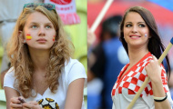 Đại chiến mỹ nhân trên khán đài trận Tây Ban Nha-Croatia