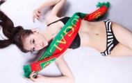 Hotgirl hết mình cổ vũ Bồ Đào Nha