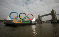Chùm ảnh: Vòng tròn Olympic khổng lồ trên sông Thames