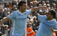 Mancini hết lời khen ngợi bộ đôi Aguero-Tevez