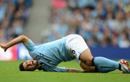 Sergio Aguero chỉ phải ngồi ngoài 1 tháng