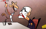 Biếm họa: Di Maria biến Valdes thành trò cười cho thiên hạ