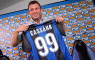 Cassano được đăng ký dự trận đấu với Pescara