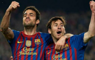 Mất suất vì.... Messi, Fabregas vẫn vui làm dự bị