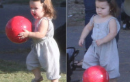 Harper Beckham bộc lộ máu thể thao giống bố