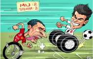 Biếm họa: 'Xe cà tàng' Ferdinand đòi đua với 'F1' Gareth Bale