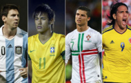 Cuộc đua thú vị giữa bộ tứ siêu đẳng Messi - Neymar - Ronaldo - Falcao