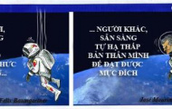 Ảnh biếm họa: Feliz Baumgartner và José Mourinho