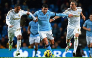 Man City nhọc nhằn vượt qua Swansea: Khi Etihad yên tĩnh như... thư viện