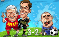Biếm họa: Trọng tài Clattenburg giúp M.U 'một chân' ở Premier League