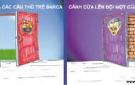 Ảnh biếm họa: Tương lai đào tạo trẻ tại Barca và Real Madrid