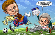Biếm họa: Mourinho bám đuổi vô vọng trong cuộc đua Tito Vilanova