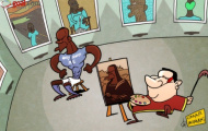 Ảnh biếm họa của ngày: Khi Balotelli đắt như tranh... Nàng Mona Lisa