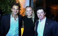 McIlroy & Wozniacki trổ tài chơi bóng
