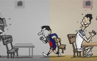 Biếm họa: Messi không thèm ngồi “chung mâm” với CR7 và Falcao