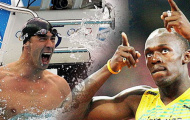 Kình ngư Phelps cho Usain Bolt 'ngửi khói'